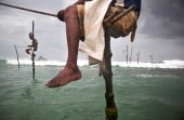 Опасная рыбалка на Шри-Ланке